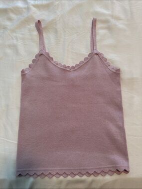 mine Mauve Scallop-Edge Knit Camisole